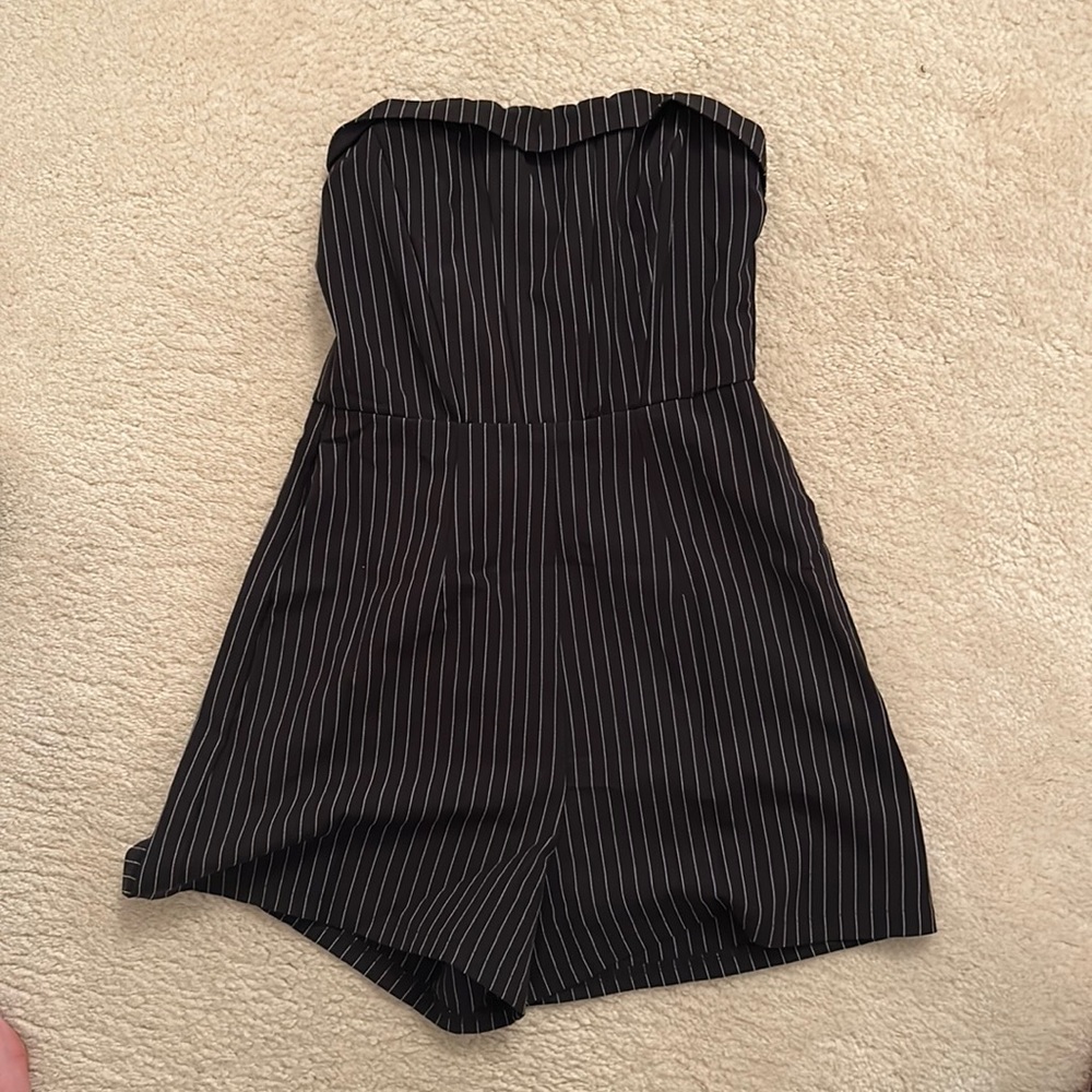 Princess Polly Adalynn Romper in Black - Worn once. Great structured fit
